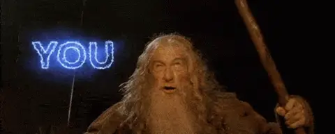 Gandalf on the bridge of Khazad-dûm, staff raised: you shall not pass
